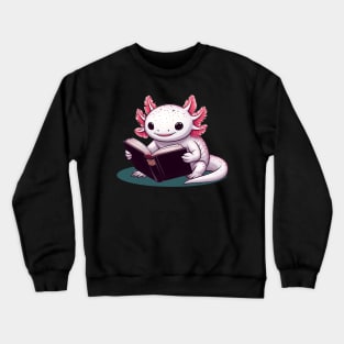 Reading axolotl Crewneck Sweatshirt